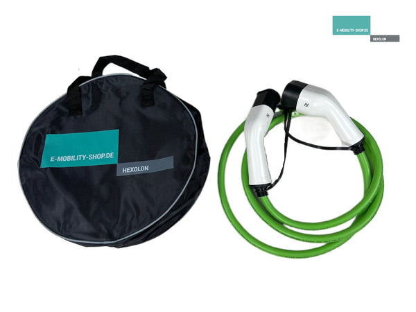 Bolsa para cable de carga tipo 2 redonda con logo - E-Mobility Shop