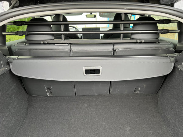 Persiana enrollable para maletero Tesla Model Y - repisa para paquetes / tapa del compartimento de carga enrollable