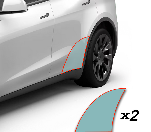 Película protectora Tesla Model Y - juego de 2, umbrales traseros - Película protectora de pintura PPF