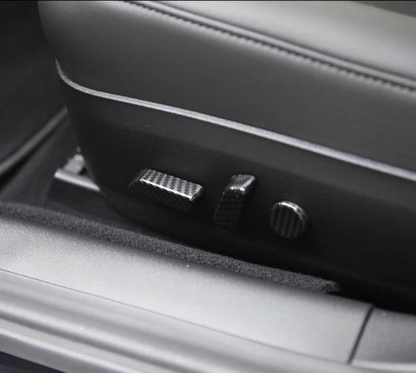 Tesla Model 3 y Y - Cubierta para el ajuste del asiento en apariencia de carbono