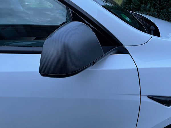 Cubiertas de espejo de carbono real Tesla Model Y - mate