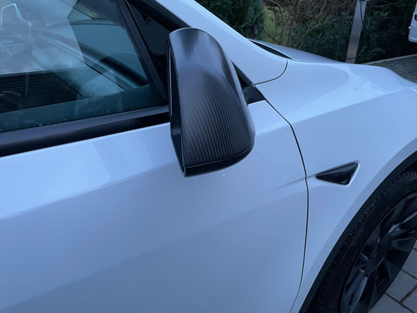 Cubiertas de espejo de carbono real Tesla Model Y - mate