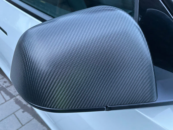 Cubiertas de espejo de carbono real Tesla Model Y - mate