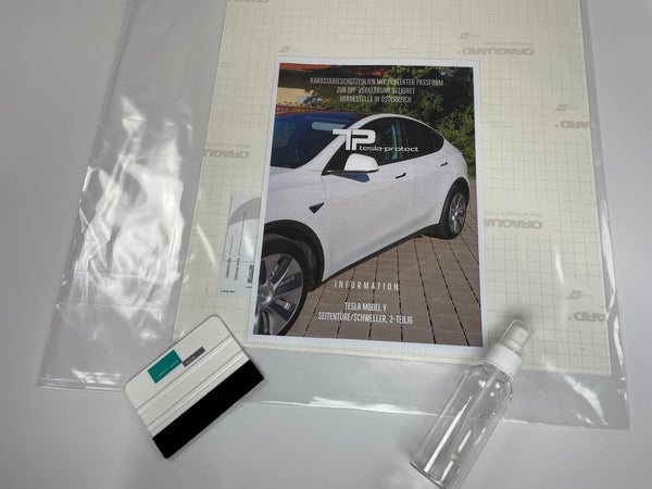 Película protectora Tesla Model Y - juego de 2, umbrales traseros - Película protectora de pintura PPF