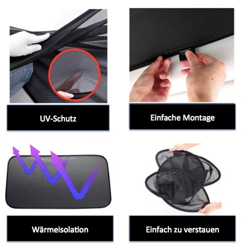 Juego de 4 piezas de elementos de parasol Tesla Model 3 - para todos los M3 excepto 2021 de producción en EE. UU.